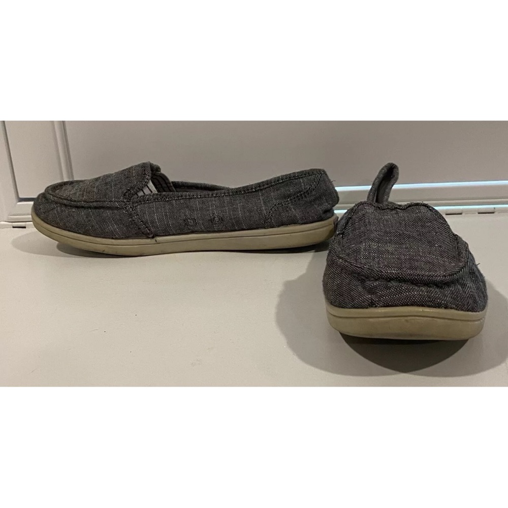 Black & White Tweed Look Slip On Flat Shoes